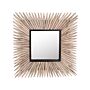 Decorative Wall Mirror Light Wood Square 64 X 64 Cm