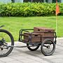 Homcom Steel Bike Trailer With Triple Safety, Wagon Bicycle Trailer With Suspension, 2 Wheels Outdoor Storage Carrier, Black