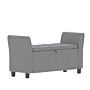 Seville Storage Ottoman, Light Grey Velvet