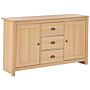 2 Door Sideboard Light Wood Particle Board 2 Cabinets And 3 Drawers Traditional Style Storage