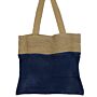 Pure Soft Jute And Cotton Mesh Bag - Denim