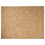 Area Rug Beige Jute 300 X 400 Cm Braided Handmade Checked Pattern Natural Boho Style Textile