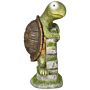 Outsunny Vivid Tortoise Art Sculpture With Solar Led Light, Colourful Garden Statue, Outdoor Ornament Home Decoration For Porch, Grass