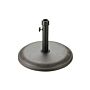 16kg Brown Round Parasol Base Polycrete - 32 - 42mm Pole 45cm Ø X 5cm