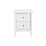 Como White 2 Drawer Bedside Cabinet