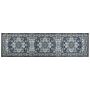 Runner Rug Runner Grey And Blue Polyester 80 X 300 Cm Oriental Distressed Decorations