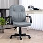 Vinsetto Swivel Executive Office Chair Pu Leather Computer Desk Chair Office Furniture Gaming Seater - Grey