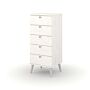 Augusta Curve 5 Drawer Narrow Chest