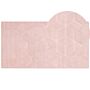 Faux Rabbit Fur Rug Pink Artificial Polyester Fur 80 X 150 Cm Soft Shaggy High Pile Rug