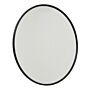 Black Large Circular Metal Wall Mirror