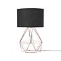 Table Lamp Black Shade Industrial Wire Cage Copper