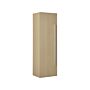 Bathroom Wall Cabinet Light Wood Mdf 132 X 40 Cm With 4 Shelves Wall Mounted