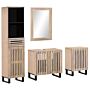 Vidaxl 4 Piece Bathroom Furniture Set Solid Wood Mango