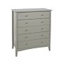 Como Grey 5 Drawer Chest