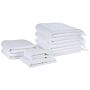 Set Of 9 Bath Towels Whiteterry Cotton Polyester Tassels Texture Bath Towels