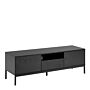 Seaford 2 Door 1 Drawer Tv Unit In Ash Black