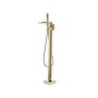 Freestanding Bath Mixer Tap Gold Faucet Shower Kit Floor Mounted