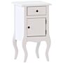 Nishano 1 Drawer 1 Door Bedside Cabinet, White