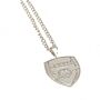 Arsenal Fc Silver Plated Pendant & Chain Xl