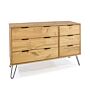 Augusta Pine 3+3 Drawer Wide Chest Of Drawers