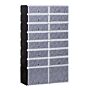 Homcom Large 16-cube Diy Shoes Rack Portable Interlocking Plastic Cabinet 8 Tier Footwear Organiser Bedroom 32 Pairs