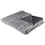 Blaket Grey Polyester 200 X 220 Cm Furry Soft Pile Bed Throw Cover