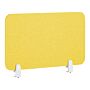 Desk Screen Yellow Pet Board Fabric Cover 72 X 40 Cm Acoustic Screen Modular Mounting Clamps