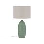 Bedside Table Lamp Green And Grey Ceramic 59 Cm Leaf Pattern