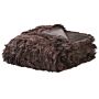 Bedspread Brown Soft Fabric 200 X 220 Cm Faux Fur Blanket