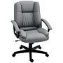 Homcom Linen-look Padded Office Chair - Grey