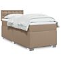 Vidaxl Box Spring Bed With Mattress Cappuccino 80x200 Cm Faux Leather