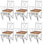 Vidaxl Dining Chairs 6 Pcs White Pinewood