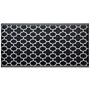 Outdoor Indoor Area Rug Black And White Pp 90 X 180 Cm Trellis Pattern