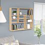 Vidaxl Wall Shelf Sonoma Oak 90x16x78 Cm Engineered Wood