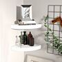 Vidaxl Floating Corner Shelves 2 Pcs White 25x25x3.8 Cm Mdf