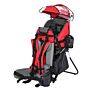 Homcom Baby Backpack Carrier Child Carrier With Ergonomic Hip Seat Detachable Rain Cover Adjustable Straps Stand For Toddlers Age 6 To 36 Months Red