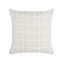 Scatter Cushion Beige Fabric 45 X 45 Cm Checked Pattern Cover Style Textile