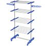 Homcom 4-tier Clothes Airer, Foldable Clothes Drying Rack, 142 X 55 X 172cm, Blue