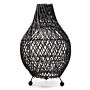 Rattan Table Lamp - Black