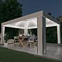 Vidaxl Gazebo With Led String Lights White 3x4 M