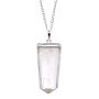 Gemstone Flat Pencil Pendant - Rock Quartz