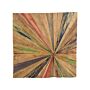 Wall Decor Multicolour Teak Wood 70 X 70 Cm Square