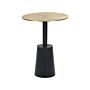 Side Table Black And Gold Metal Round Geometric Shape Modern End Table