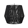 Pendant Lamp Black Paper Cord Natural Materials Shade Adjustable Cord Boho Lightning Hanging Light