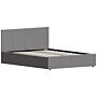 Lisbon Double Ottoman Faux Leather Bed, Grey