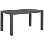 Garden Dining Table Grey 140 X 80 Cm 6 Seater Rectangular