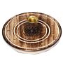 Mango Wood Round Flower Of Life Ashcatcher Incense Sticks & Cones Burner