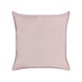 Decorative Scatter Cushion Pink Velvet 60 X 60 Cm Polyester Cotton Plain Solid Colour