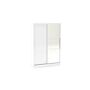 Lynx 2 Door Sliding Wardrobe With Mirror White