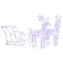 Vidaxl Reindeers & Sleigh Christmas Decoration 160 Leds 130 Cm Acrylic